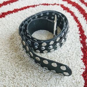 Linea Pelle Collection Silver Studded Belt